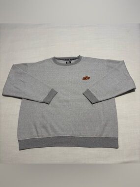 Vintage STARTER Oklahoma State Cowboys Crew Neck Sweatshirt | Gray | Size XL
